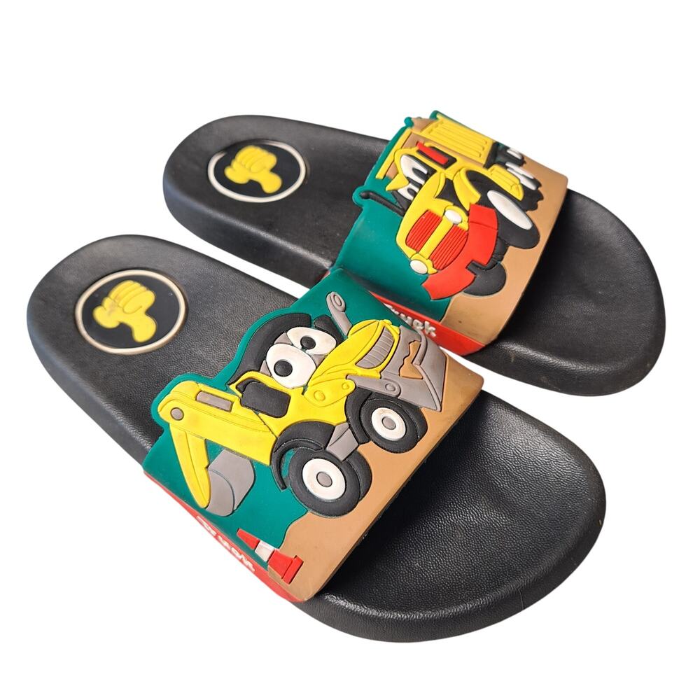 Boys Truck Slides Mules Slippers Sandals BOYS SIZE 1-1.5 EU 32/33 Summer Beach